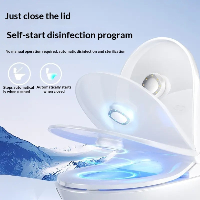 Smart Toilet Sterilization And Disinfection Gadget with self-start disinfection program and automatic operation.