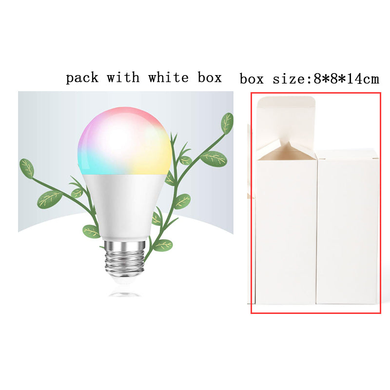 Light Bulb in colorful design with packaging details for energy-efficient home lighting solution.