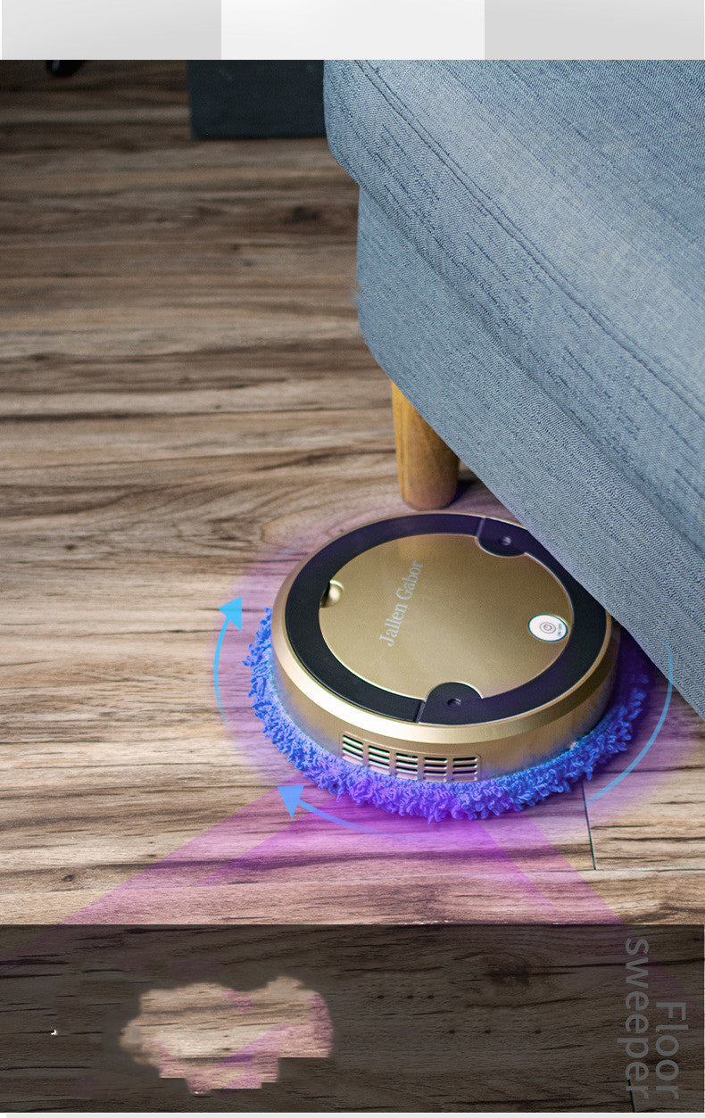 Robot Vacuum Mop cleaning under furniture, showcasing its smart design and efficient mopping capabilities.