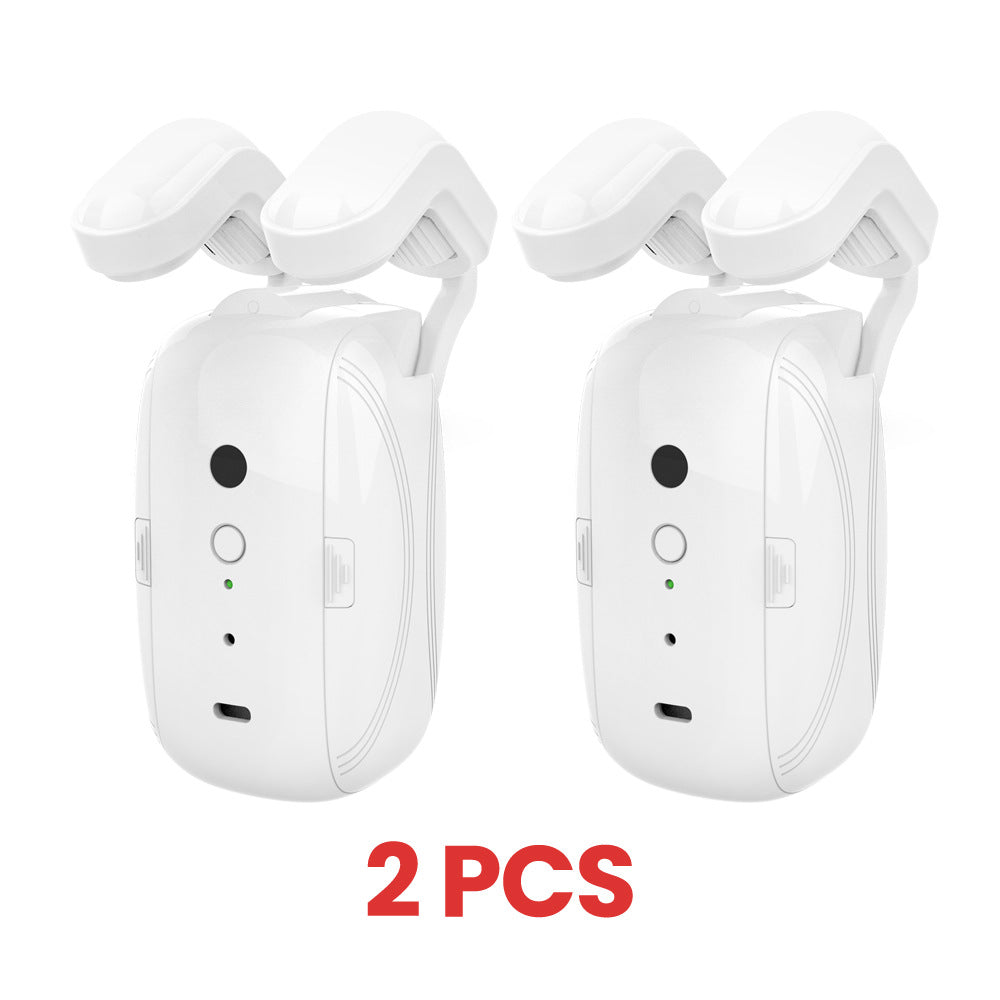 Smart Curtain Robot installation components with two pieces shown, featuring a compact design for automated curtains.