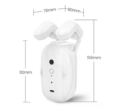 Smart Curtain Robot dimensions showing height, width, and depth for easy installation and setup.